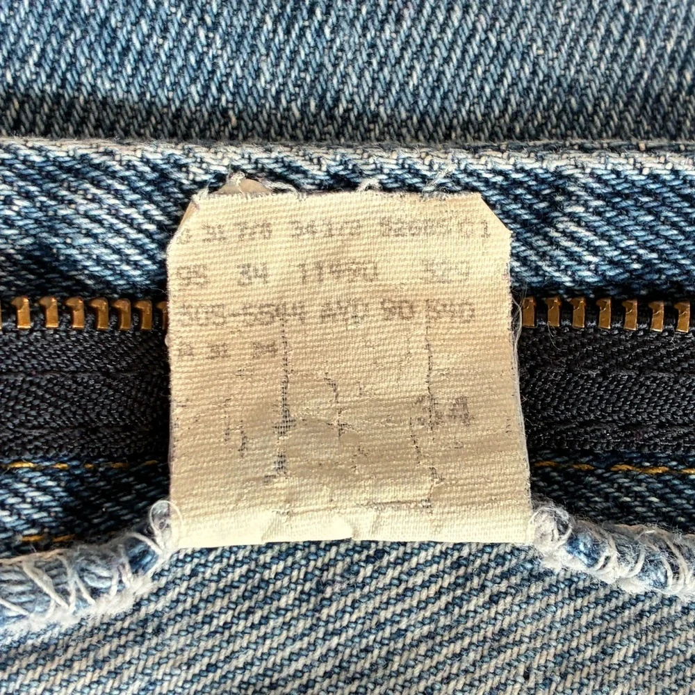 Vintage 90s Lee Women’s Jeans Size 14 Long High Rise Blue Denim USA Made - Picture 9 of 14